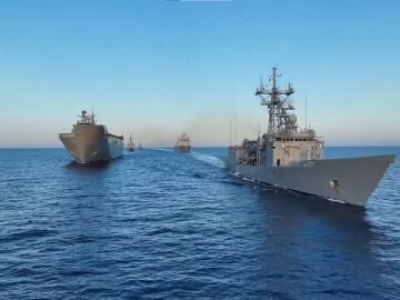 Buques de la Armada que participan en el grupo Dédalo-25 de la OTAN